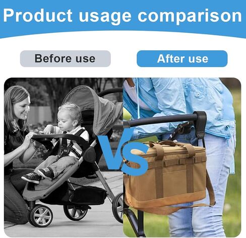 2 Pieces Stroller Hooks Carabiner Stroller Hook for Bags for Shopping Cart (Black) in Saudi Arabia