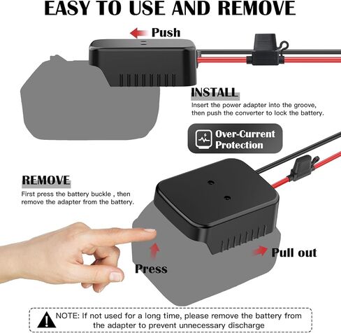 2 Packs Adapters Compatible with Makita 18V Battery for Power Wheel Battery Adapter, Power Tool, DIY RC Toy Car, Power Connector Conversion Kit with Switch & Fuse, 12AWG Wire, Wire Terminal in Kuwait