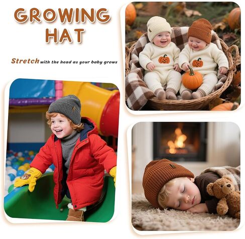 Infant Toddler Beanie Kint Hat Baby Boys Girls Beanies Kids Winter Hats Knit Children Warm Hat Caps in Saudi Arabia
