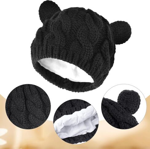 Baby Winter Hat Mittens Set Knitted Beanie Gloves for Baby Girls Boys Newborn Infant Toddler Autumn Winter in Saudi Arabia