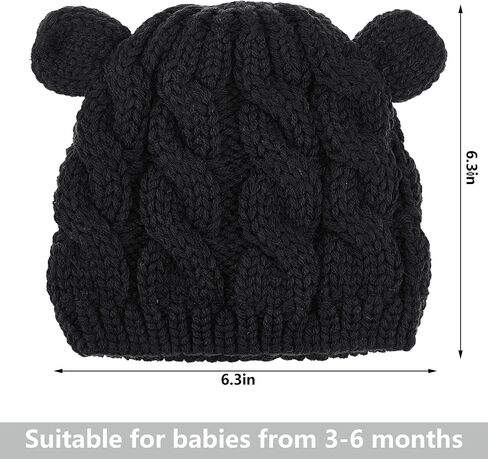 Baby Winter Hat Mittens Set Knitted Beanie Gloves for Baby Girls Boys Newborn Infant Toddler Autumn Winter in Saudi Arabia