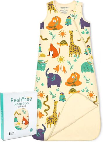 Bamboo Viscose Sleep Sack for Babies and Toddlers 1.0 Tog Wearable Blanket 2-Way Zipper Baby Shower Gifts in Saudi Arabia