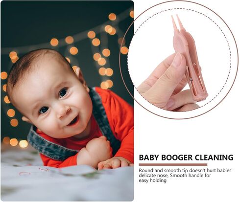 DECHOUS Booger Cleaning Clip Pink Nose Cleaning Tweezer for Durable and Easy to Clean Essential Newborn Care Tool in Kuwait