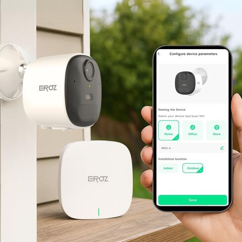 EROZ Smart Security Camera System Bundle | 1 Vigil Duo AX + 2 Opal + 1 Mini Hub | Wi-Fi 6 2K AI Cameras with Color Night Vision, Human Detection, Local Storage, IP66 Weatherproof, No Monthly Fees in Saudi Arabia