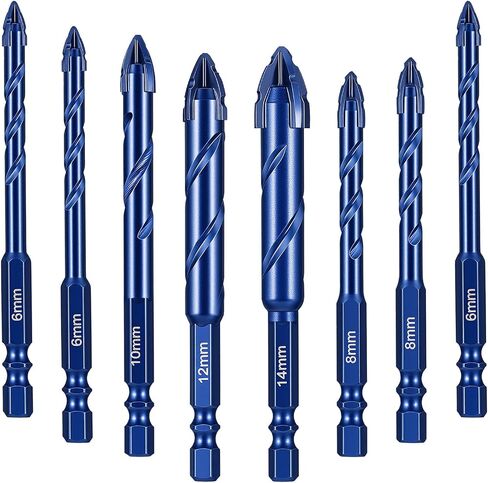Serrated Masonry Drill Bit Set Serrated Masonry DrilMagnetic Phillips Head Drill & Screwdriver Bits Shank for Impact Drivers, Professional & DIY Use for Concrete Tile Glass Brick Ceramic Plastic Wood in Saudi Arabia