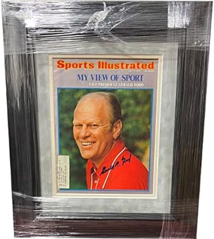 Athlon Sports CTBL-J30603 15 x 18 in. President Gerald Ford Signed Sports Illustrated Magazine July 8-1974 - JSA in Saudi Arabia