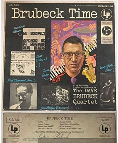 Athlon Sports CTBL-031231 Dave Brubeck Signed 1955 Columbia Records Brubeck Time Album Cover LP Vinyl Record - Back Cover Signature in Saudi Arabia