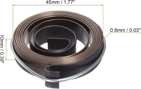 Generic Drill Press Return Spring, 45 x 10 x 0.8mm Quill Spring Feed Return Coil Spring Assembly Steel Chemical Blackening Finish for Drill Press in Saudi Arabia