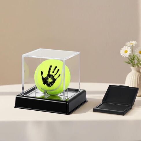 Soulchen Baby Soccer Ball Hand and Footprints Kit with Ink Pad - Newborn Footprint Keepsake for Baby Shower Favors, New Dad Gifts, Rookie of The Year First Birthday Present in Saudi Arabia