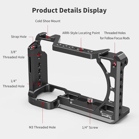 SmallRig A6400 A6100 قفص + صندوق صغير غير لامع لايت in Kuwait