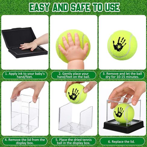Soulchen Baby Soccer Ball Hand and Footprints Kit with Ink Pad - Newborn Footprint Keepsake for Baby Shower Favors, New Dad Gifts, Rookie of The Year First Birthday Present in Saudi Arabia