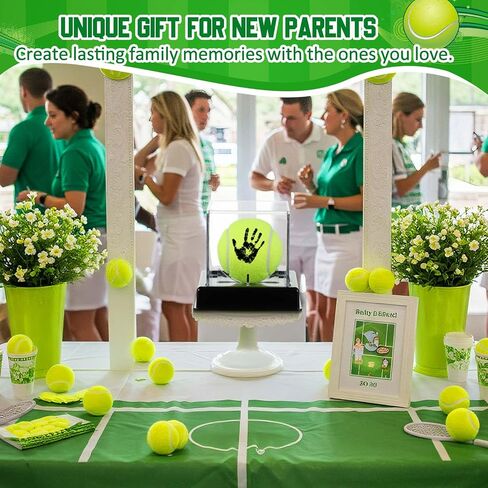 Soulchen Baby Soccer Ball Hand and Footprints Kit with Ink Pad - Newborn Footprint Keepsake for Baby Shower Favors, New Dad Gifts, Rookie of The Year First Birthday Present in Saudi Arabia