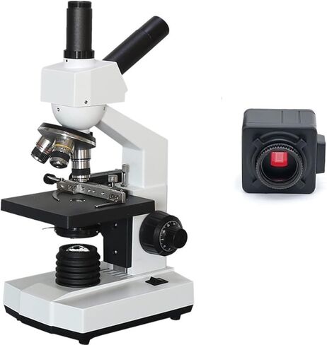 مجموعة المجهر 40X-1600X المجهر المركب 5.0MP USB كاميرا رقمية عدسة المجهر محولات (فقط المجهر 1600X) (كاميرا المجهر 1600X) in Saudi Arabia