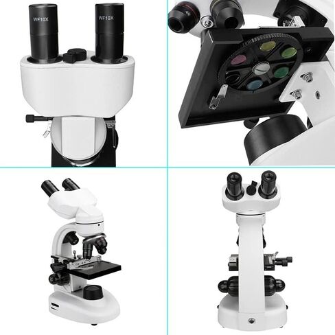Microscope Kit Optical Electron Binocular Microscope High-Definition Eyepiece,1200 Times Microscope Lens Adapters in Saudi Arabia