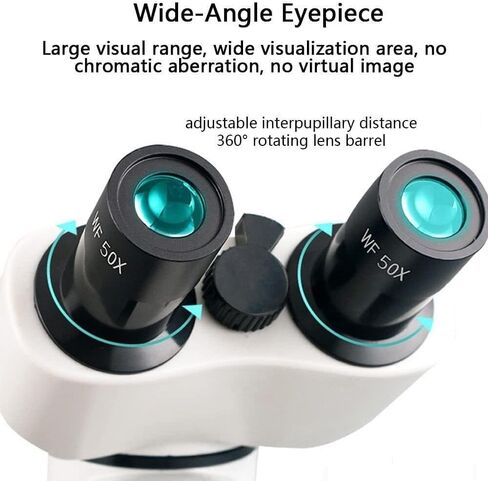 Binocular Microscope 40X-20000X with WF10X & WF50X Eyepieces, Dual LED Illumination, Cell Phone Holder for Adults & Hobbyists in Saudi Arabia