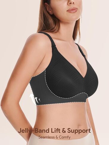 Angelhood Nursing Bras for Breastfeeding, Seamless Wireless Bra Push up | Lace Nursing Maternity Bralette for Pregnancy,Full Coverage Bra,Wireless Bras for Pregnancy,Adjustable Wide Straps in Saudi Arabia