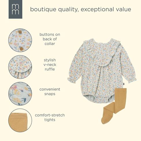 MODERNMOMENTS Baby Girls' Bubble Romper and Tights Set in Saudi Arabia