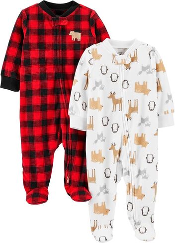 Simple Joys by Carter's unisex-baby In 2pk Fleece Snp Santa Trees in Saudi Arabia