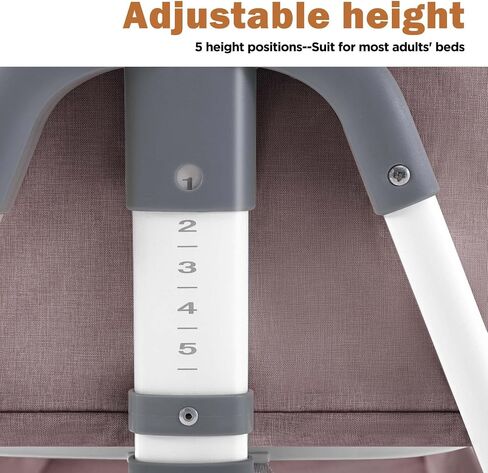 3 in 1 Baby Bassinet, Rocking Bassinets Bedside Sleeper with Comfy Mattress and Wheels, Height Adjustable Easy Folding Portable Bedside Crib for Newborn Infant,Deep Khaki in Saudi Arabia