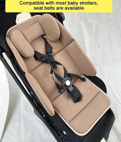 مقعد وسادة مبطن متوافق مع عربات الأطفال Uppababy Vista V2 وCruz، مع وسادة دعم الرأس ودعم إسفين، قماش صديق للبشرة (رمادي داكن) in Kuwait