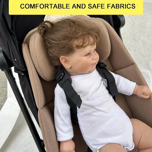 مقعد وسادة مبطن متوافق مع عربات الأطفال Uppababy Vista V2 وCruz، مع وسادة دعم الرأس ودعم إسفين، قماش صديق للبشرة (رمادي داكن) in Kuwait