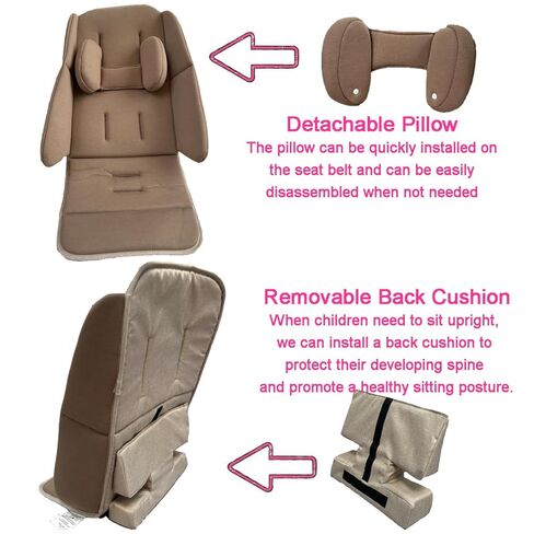 مقعد وسادة مبطن متوافق مع عربات الأطفال Uppababy Vista V2 وCruz، مع وسادة دعم الرأس ودعم إسفين، قماش صديق للبشرة (رمادي داكن) in Kuwait
