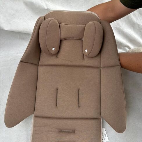 مقعد وسادة مبطن متوافق مع عربات الأطفال Uppababy Vista V2 وCruz، مع وسادة دعم الرأس ودعم إسفين، قماش صديق للبشرة (رمادي داكن) in Kuwait