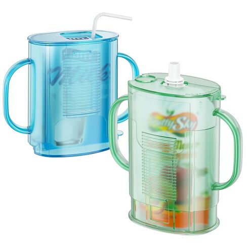 حامل أكياس مكون من قطعتين بدون ضغط لأكياس الطعام وصناديق المشروبات، حامل أكياس أطفال بارتفاع قابل للتعديل مع مقبض سهل الإمساك يسمح للطفل بالتغذية الذاتية وتجنب الفوضى ومستلزمات الأطفال الأساسية القابلة لإعادة الاستخدام in Kuwait