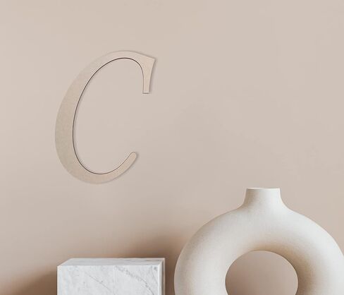Wooden Letters by Jess and Jessica Cursive Wood Letter for Wall Decor Various Sizes Premium Quality & Durable Smooth Laser Cut Unfinished Design Ideal for Wall, Nursery & Crib, DIY Crafts in Saudi Arabia