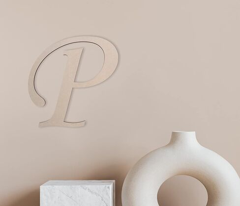 Wooden Letters by Jess and Jessica Cursive Wood Letter for Wall Decor Various Sizes Premium Quality & Durable Smooth Laser Cut Unfinished Design Ideal for Wall, Nursery & Crib, DIY Crafts in Saudi Arabia
