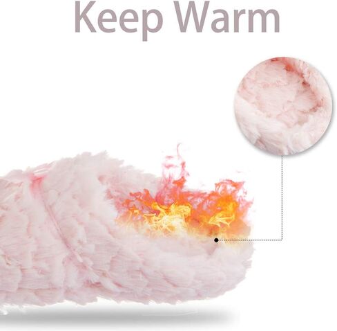 شبشب نسائي رقيق من Tofern، شبشب ناعم من الفانيلا ذو الذاكرة، حذاء منزلي دافئ للغاية ومريح مع نعل كتم مضاد للانزلاق للسيدات والفتيات in Kuwait