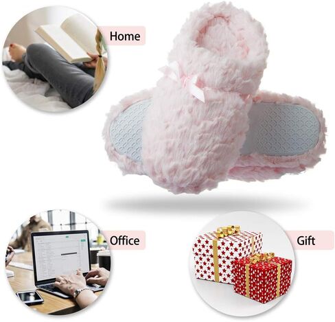 شبشب نسائي رقيق من Tofern، شبشب ناعم من الفانيلا ذو الذاكرة، حذاء منزلي دافئ للغاية ومريح مع نعل كتم مضاد للانزلاق للسيدات والفتيات in Kuwait