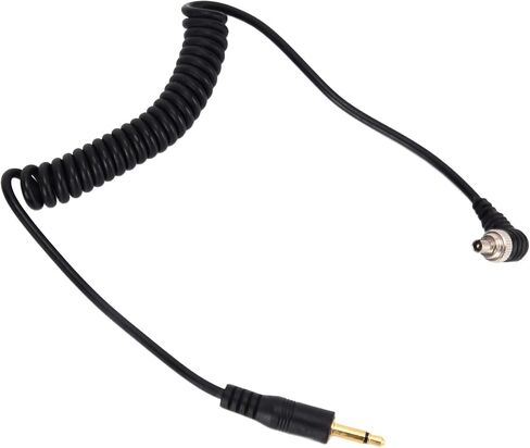 Keenso Fast Response Camera Flash Cable with Reinforced Screw Lock, 2pcs Flash PC Coiled Sync Cord, Suitable for Most Cameras in Saudi Arabia