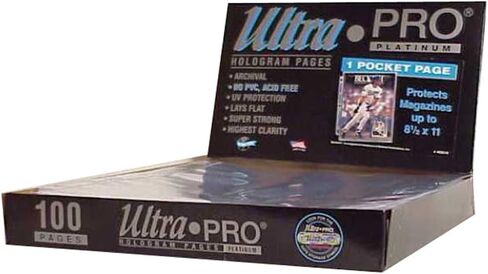 صفحة بلاتينية بجيب واحد من Ultra Pro مع جيب مقاس 8-1/2 بوصة × 11 بوصة 100 قيراط. 3 عبوات in Saudi Arabia