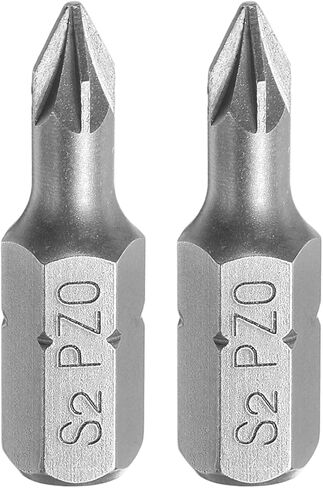 HARFINGTON 2pcs PZ3 Screwdriver Bits 1/4" Hex Shank Magnetic Head 1" Length S2 Steel Phillips Slotted Drill Bits for Repair Work Electric Screw Driver in Saudi Arabia