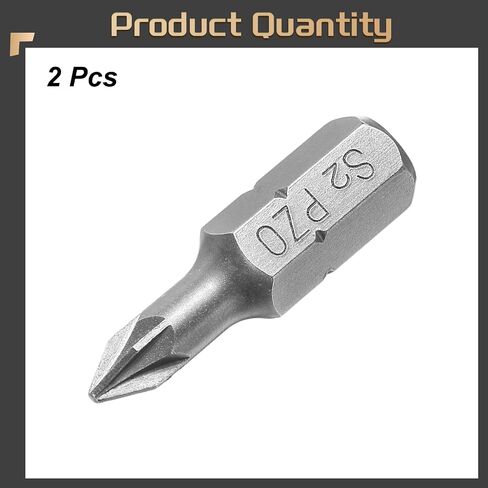 HARFINGTON 2pcs PZ3 Screwdriver Bits 1/4" Hex Shank Magnetic Head 1" Length S2 Steel Phillips Slotted Drill Bits for Repair Work Electric Screw Driver in Saudi Arabia
