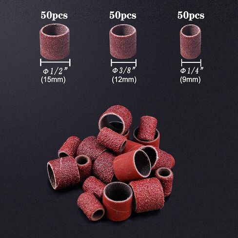 165pcs Rotary Tool Sanding Drums 80 grit,Sanding Drum Sander Bits Bands for Dremel Drill Accessories in Kuwait