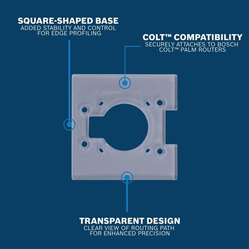 بوش GKFSQ01 قاعدة فرعية مربعة | تعزيز الاستقرار | حافة التنميط | متوافق مع جهاز التوجيه Colt™ in Saudi Arabia