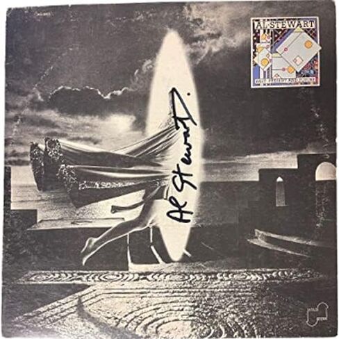 Athlon Sports CTBL-031217 وقع آل ستيوارت عام 1973 على Janus Records غلاف ألبوم الماضي والحاضر والمستقبل LP Vinyl Record - مراجعة Beckett in Kuwait