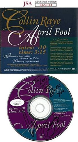 Athlon Sports CTBL-028743 Collin Raye Signed 1996 April Fool Album CD with Back Cover with Case to Lori God Bless - JSA No.KK58114 in Saudi Arabia