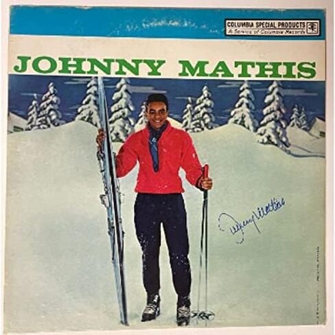 Athlon Sports CTBL-031250 Johnny Mathis Signed 1972 Merry Christmas Album Cover LP Vinyl Record - Beckett Review - Columbia Records in Saudi Arabia
