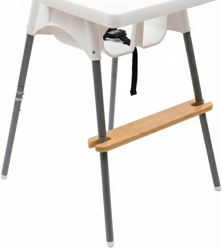 مسند قدم للكرسي العالي من PandaEar من أجل IKEA Antilop، مسند قدم من خشب الخيزران الطبيعي بارتفاع قابل للتعديل مع زوايا دائرية، ملحقات كرسي الأطفال العالي in Saudi Arabia