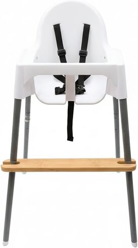 مسند قدم للكرسي العالي من PandaEar من أجل IKEA Antilop، مسند قدم من خشب الخيزران الطبيعي بارتفاع قابل للتعديل مع زوايا دائرية، ملحقات كرسي الأطفال العالي in Saudi Arabia