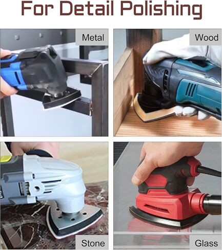 Triangle Sanding Pads 50pcs 3.5 Inch 60 Grit Oscillating Tool Woodworking Metal Sandpaper with 6 Holes Hook and Loop in Saudi Arabia