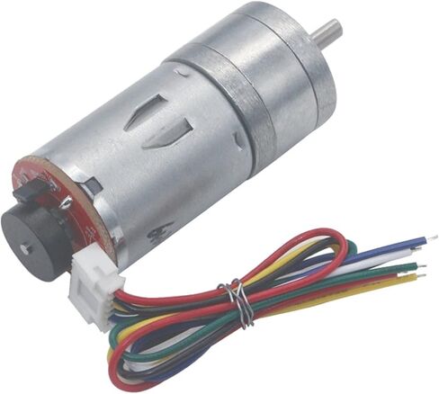 Miniature DC, Motor, Electric Gear Encoder Geared Motor, Electric 12v, JGA25-370 DC Gear Motor, for Robot Camera Rocker, 6-2000 RPM, axial Battery(12v,280) in Saudi Arabia