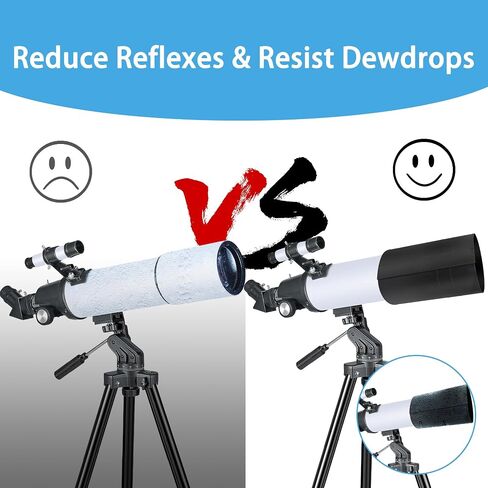 Astromania Protective Telescope Cover with Fixing Strap, Diameter 37.6" - Bundle with - Flexible Dew Shield for Telescope Tubes with 229-249mm diameter in Saudi Arabia