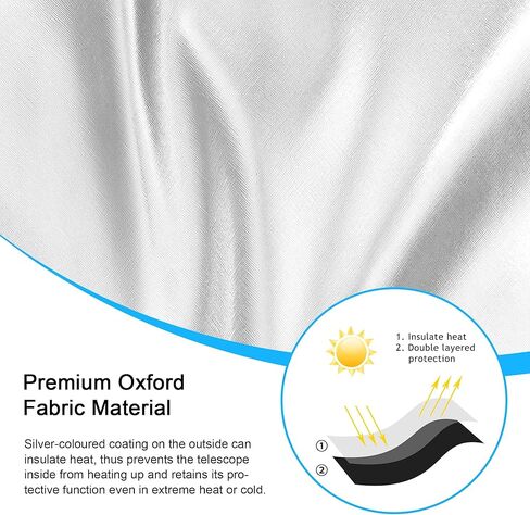 Astromania Protective Telescope Cover with Fixing Strap, Diameter 37.6" - Bundle with - Flexible Dew Shield for Telescope Tubes with 229-249mm diameter in Saudi Arabia