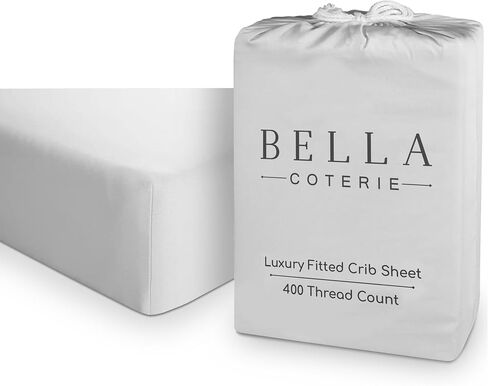 ملاءة سرير أطفال فاخرة من الخيزران الفسكوز من Bella Coterie | نمت عضويا | فائقة النعومة | التبريد من أجل نوم أفضل | ملاءة جاهزة بجيب عميق لمرتبة سرير الأطفال والأطفال الصغار | 100% عضوي [شامبانيا] in Saudi Arabia