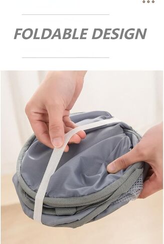 Collapsible Laundry Basket Foldable Pop-Up Mesh Hamper with Compartments and Handles, Breathable Clothes Organizer BLC733-03 in Saudi Arabia