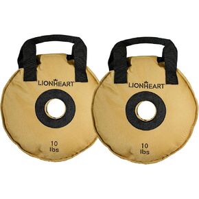 Lionheart Sand Bag Weight Plates Set | Sandbags for Working Out | Home Gym Bumper Plates | Travel-Friendly Sandbag for Fitness & Weight Training | Unfilled 10, 15, 25, 35, 45 lb Plates (Set of 2) in Saudi Arabia